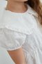 Cherry Embroidered Brode Detailed Baby Collar Girl's Dress - 6