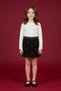 Floral Elastic Waist Glittery Girls' Skirt