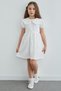 Cherry Embroidered Brode Detailed Baby Collar Girl's Dress