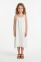 Basic Strappy Skirt with Ripped Hem Girls' Muslin Dress - 2