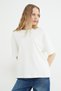Transparent Butterfly Embroidered Oversize T-Shirt - 3