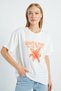White Fox Printed Crew Neck T-Shirt