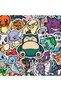 army green 56PCS Cute Anime Pokemon Stickers Cartoon Pikachu Sealing Decoration DIY Laptop Decals Gr