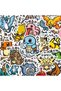army green 56PCS Cute Anime Pokemon Stickers Cartoon Pikachu Sealing Decoration DIY Laptop Decals Gr - 3
