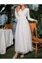 Rochie lunga, Alb - 4
