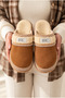 Women'S, Suede Textured, Fur Lined, Embroidery Detailed, Plush Detailed, Soft Sole House Slippers