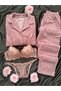 Women's Patterned Buttoned Premium Thermosoft Pajama Set with Underwear