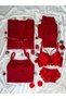 Women's Velvet Robe Pajama Set with Red Lingerie