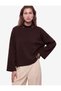 Long Sleeve Comfortable Fit Stone Detailed Stand Collar Jacquard Floral Motif Sweater - 3