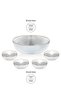 Rovin - Set of 5 Glass Salad and Appetizer Bowls 20 cm - 5