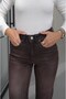 Brown Washed Short Cut Bell Bottom Jeans - 4