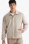 Slim Fit Polo Collar Jacket with Pockets and Zipper Closure G0433Ax26Sp