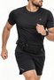 Black Unisex Water Resistant Cross Strap Shoulder Waist Bag Daily Hiking Running Outdoor Bag - 5