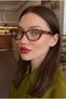 Lara Brown-Framed Vintage Cat-Eye Ultra-Light Blue Light Blocking Glasses for Women.