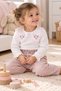 1-3 Years Old Baby Girl Kids Snap Fastener Badi Pants Stylish Bottom Top 2-Piece Set Eid 2327