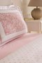 Celerina Pink 100% Cotton Double Fitted Duvet Cover Set - 8