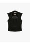 Window-Detailed Metal-Buttoned Qipao Collar Sleeveless Corset Blouse - 5