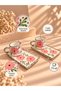 Pink Floral Pattern Handmade Ceramic, Presentation Set of 2 Coffee Cups