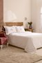 Ottalia 100% Cotton Cross-Stitch Embroidered Double Duvet Cover Set White - 2