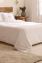 Ottalia 100% Cotton Cross-Stitch Embroidered Double Duvet Cover Set White - 3
