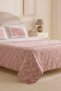 Celerina Pink 100% Cotton Double Fitted Duvet Cover Set - 3