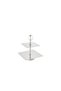 Silver Embellished 2-Tier Presentation Stand 20X26 cm