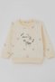 Baby Girl Tracksuit Set Pink Floral Print 6 Months-2 Years, Cream - 5