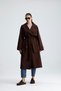 Pantheon women's long brown belted trench coat - 3