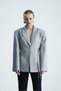Nuit Belden Fitted Grey Jacket with Bird's Eye Detail - 2