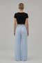 Women's Elastic Waist Wide Leg Muslin Trousers %100 Cotton Wide Wide-Leg Comfortable Office & Casual Style - 2