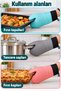1 Pcs 100% Silicone Fireproof Non-Stick Silicone Oven Mitts Kitchen Gloves Heat Resistant Gloves - 5