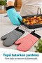 1 Pcs 100% Silicone Fireproof Non-Stick Silicone Oven Mitts Kitchen Gloves Heat Resistant Gloves - 3