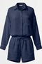 Women's Muslin Shirt and Muslin Shorts Set, 100% Cotton, Comfortable, Breathable Fabric, Casual Style, for Urban Wear. - 2