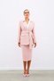 Midi Length Tweed Skirt - Powder - 3