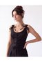 Women's Special Design Suede Texture Lace-Up Detailed Corset Bustier - Bitter Brown - 3