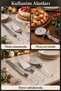3-Piece Crystal-Looking Steel Serving Set with Handles, Pizza Cutter, Cake Knife, Pastry Spatula - 5