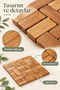 1 Piece Bamboo Checkered Trivet Healthy Bamboo - 2