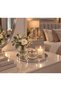 Round Model Mirror Presentation Tray Decor Silver 25 cm