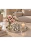 Round Model Mirror Presentation Tray Decor Silver 25 cm - 5
