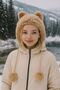 14512 Model Pompom String Mink Pilot Hat - 2