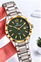 Green Tar Steel Cord Calendar 3 Atm Water Resistant Men's Wristwatch Edk.1.132 - 6