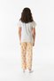 Cat Printed Crew Neck Girl's Pajamas Set - 2