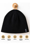 Men's Double-Layer Fleece Beanie+Black+Thermal+Flexible+Keeps Warm+Anti-Pilling+No Pilling - 2