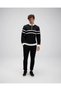 Em619 Men's Half-Zip Black Sweatshirt