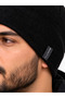 Men's Double-Layer Fleece Beanie+Black+Thermal+Flexible+Keeps Warm+Anti-Pilling+No Pilling - 4