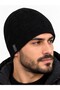 Men's Double-Layer Fleece Beanie+Black+Thermal+Flexible+Keeps Warm+Anti-Pilling+No Pilling - 3