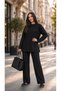 Women's Cotton Comfortable Fit Casual Top and Bottom Set - 3