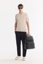 Men's Beige Polo Collar Zippered Rayon Blended Regular Fit Knitwear T-Shirt A61Y5009 - 8