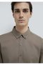 M0211192 m Logo Embroidered Shirt Men's Shirt Beige - 6