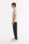 Men's Beige Polo Collar Zippered Rayon Blended Regular Fit Knitwear T-Shirt A61Y5009 - 3